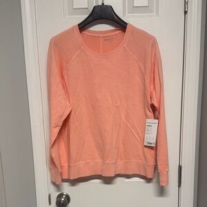 Athleta Coral Long Sleeve Sweatshirt